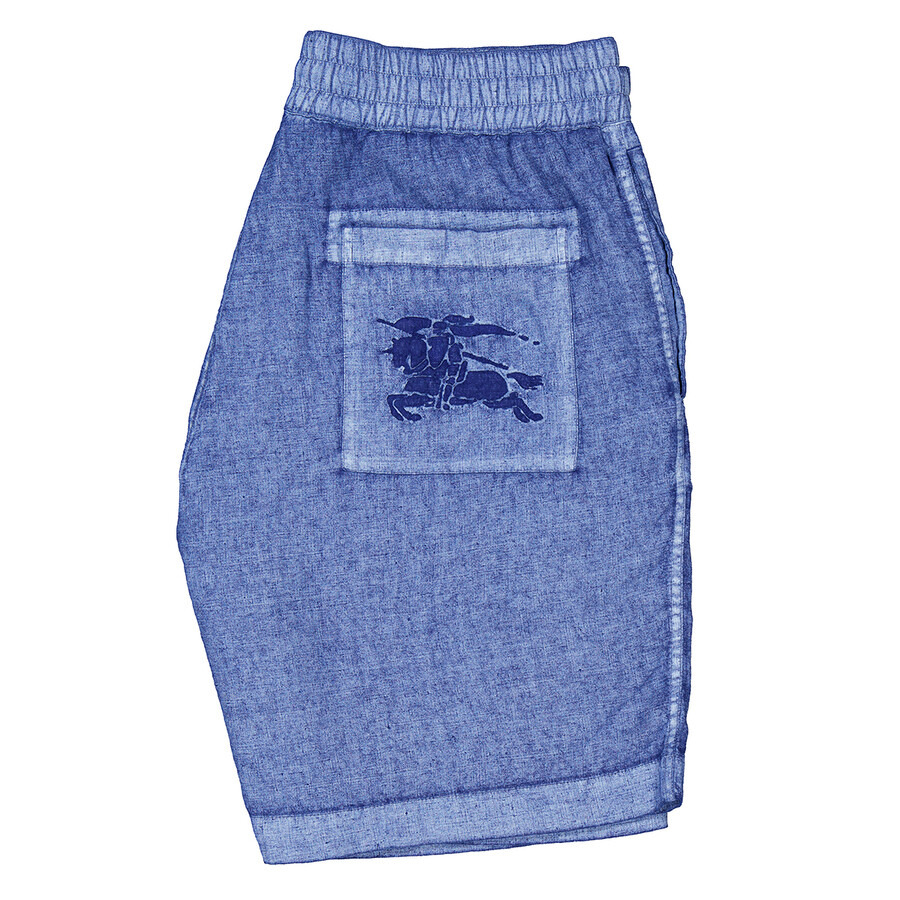 Burberry Equestrian Knight Applique Linen Shorts - 7