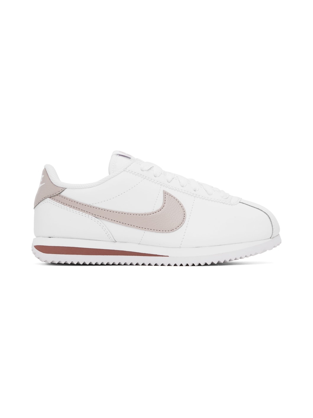 White & Pink Cortez Sneakers - 1