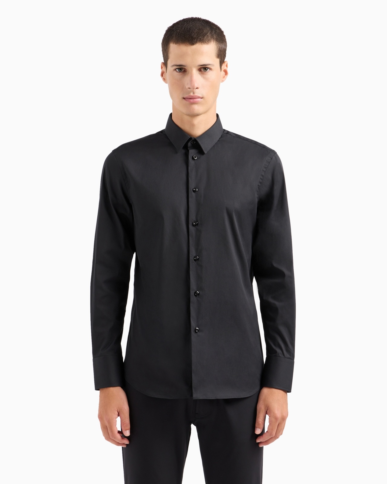 STRETCH COTTON POPLIN SHIRT - 4