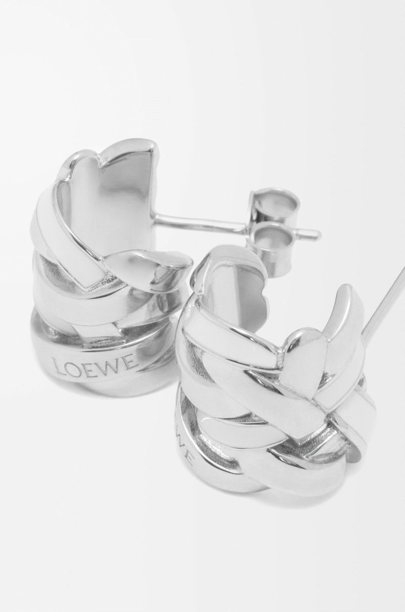 Nest small hoop earrings in sterling silver and enamel 3