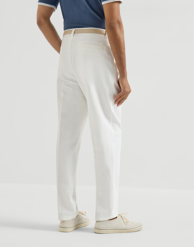 Cotton and linen panama trousers 3
