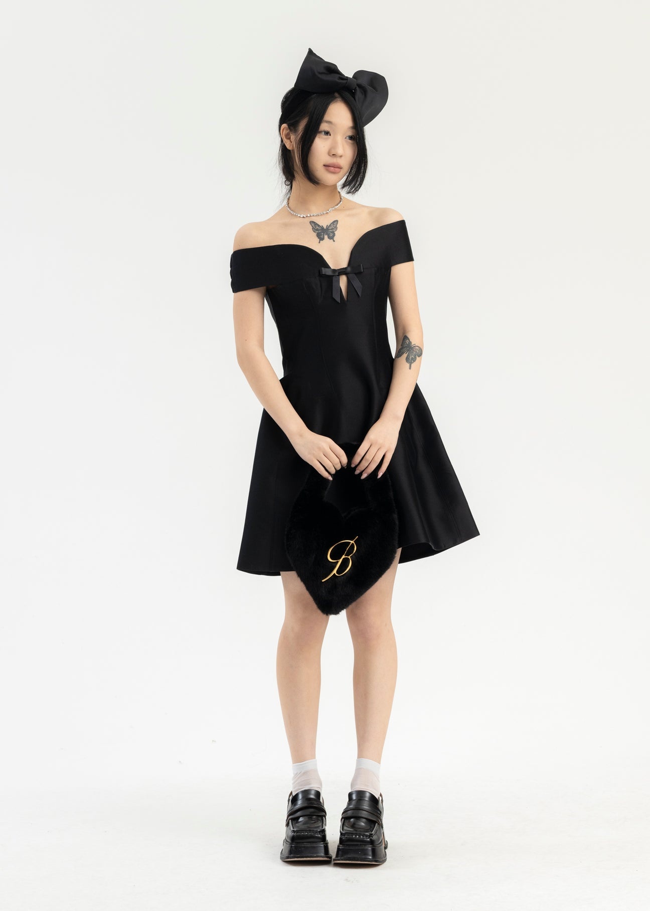 SHUSHU/TONG ブラック ミニワンピース 25647400_55825861_600.jpg