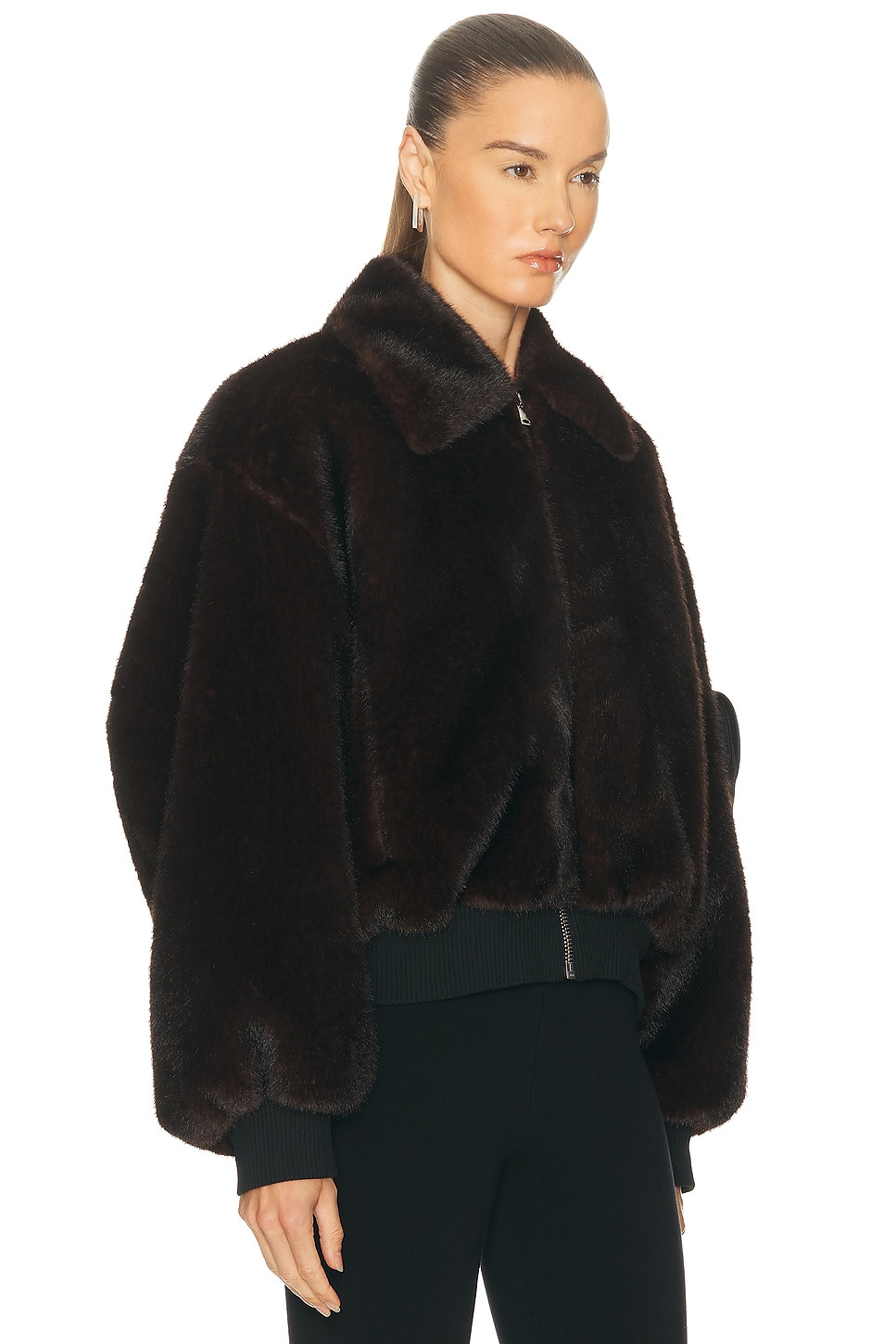 Faux Fur Bomber Jacket - 2