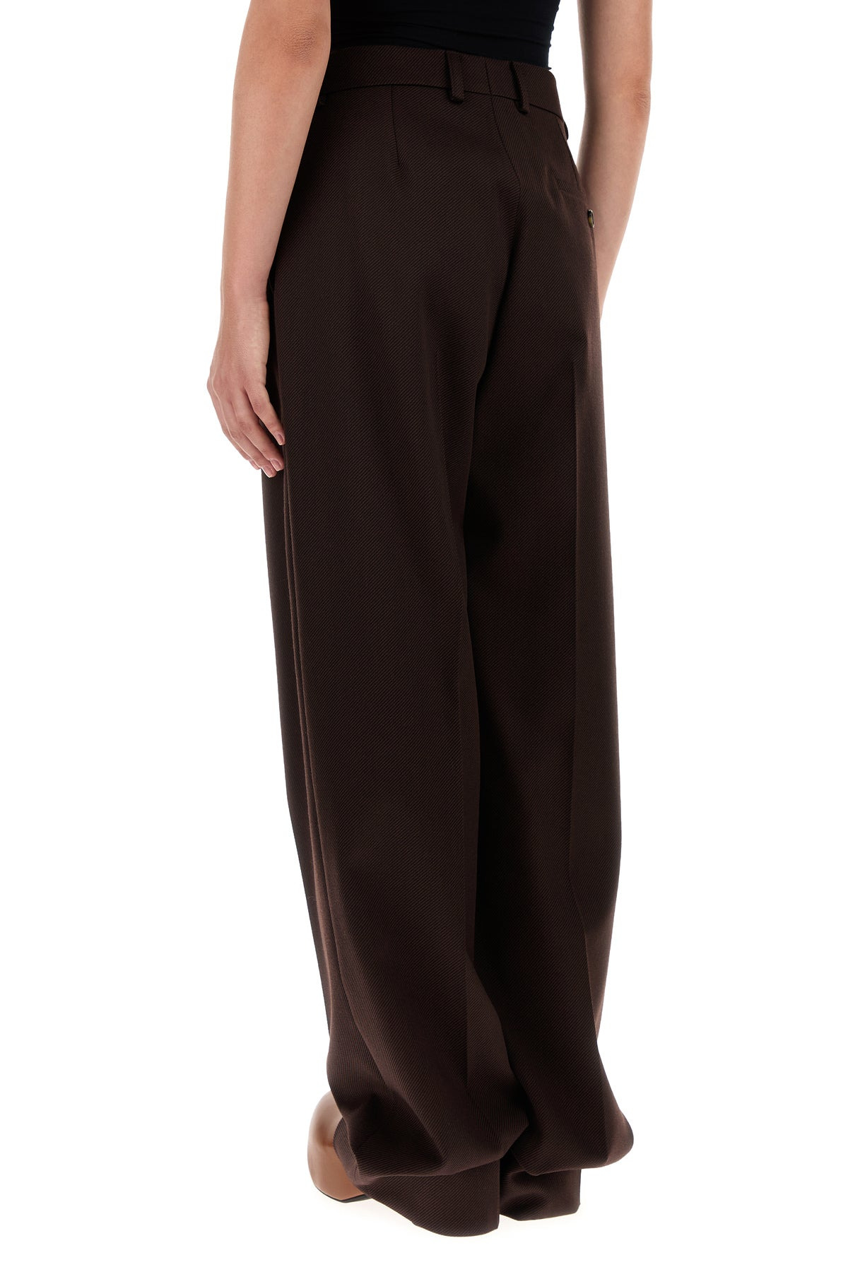 Dark brown twill pant - 4