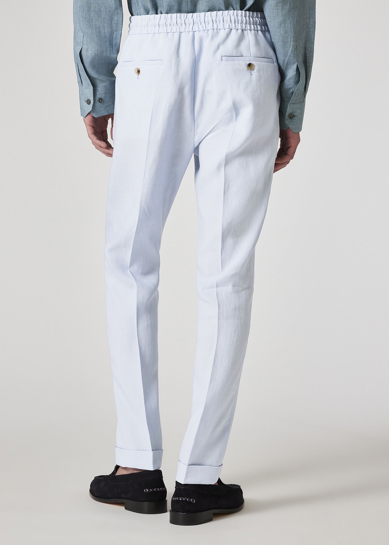 Pale Blue Linen Suit - 11