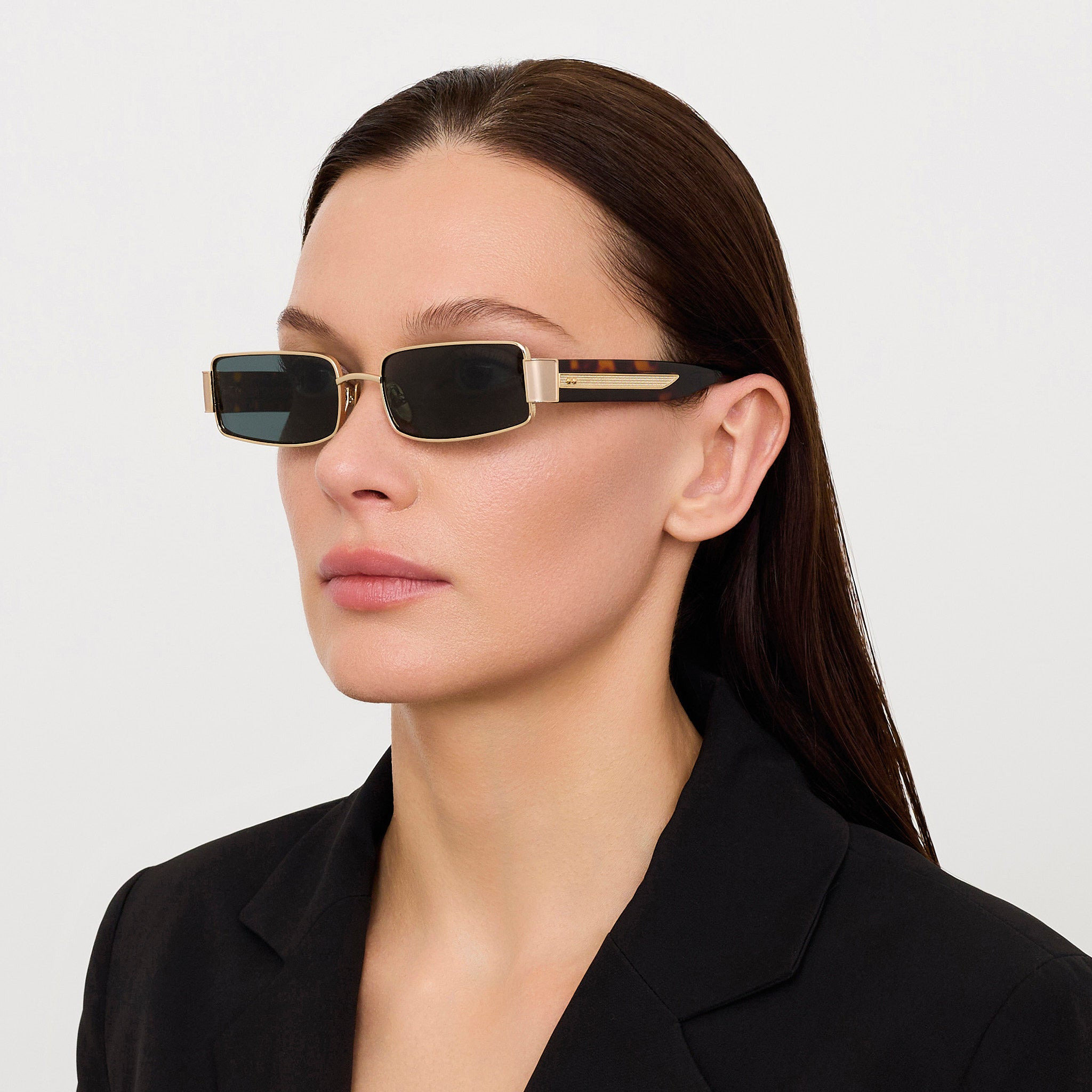 Kaia Sunglasses in Green and Gold - 3