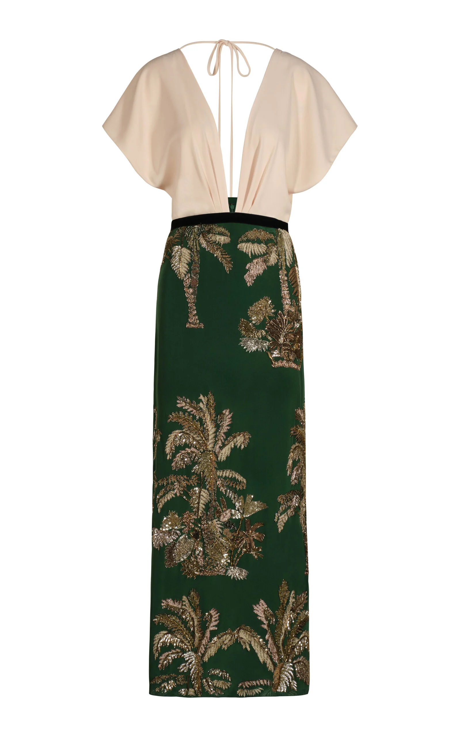 Night Steps Silk Maxi Dress multi - 1