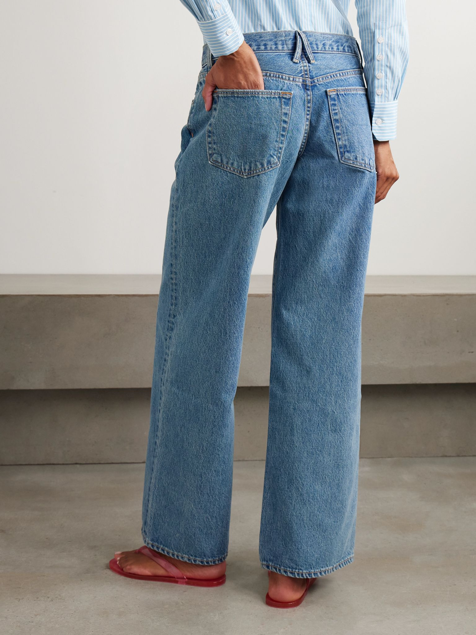 Lexi low-rise wide-leg jeans Dark denim - 4