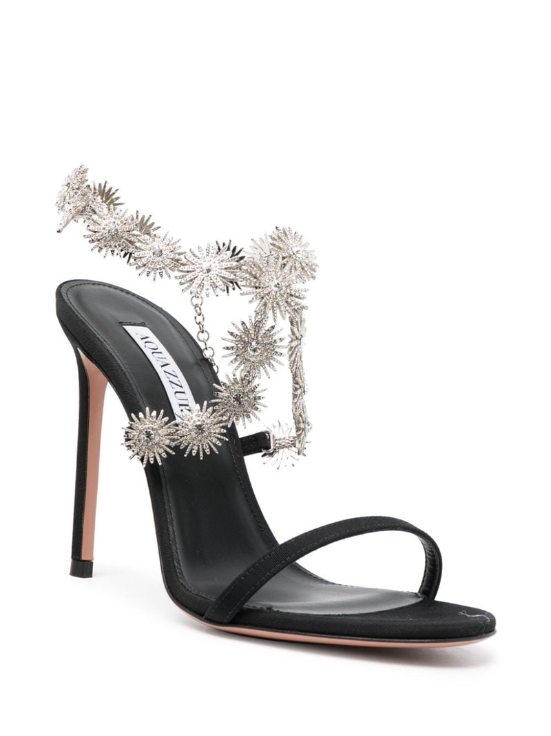 AQUAZZURA Comet 105mm crystal-embellished sandals outlook