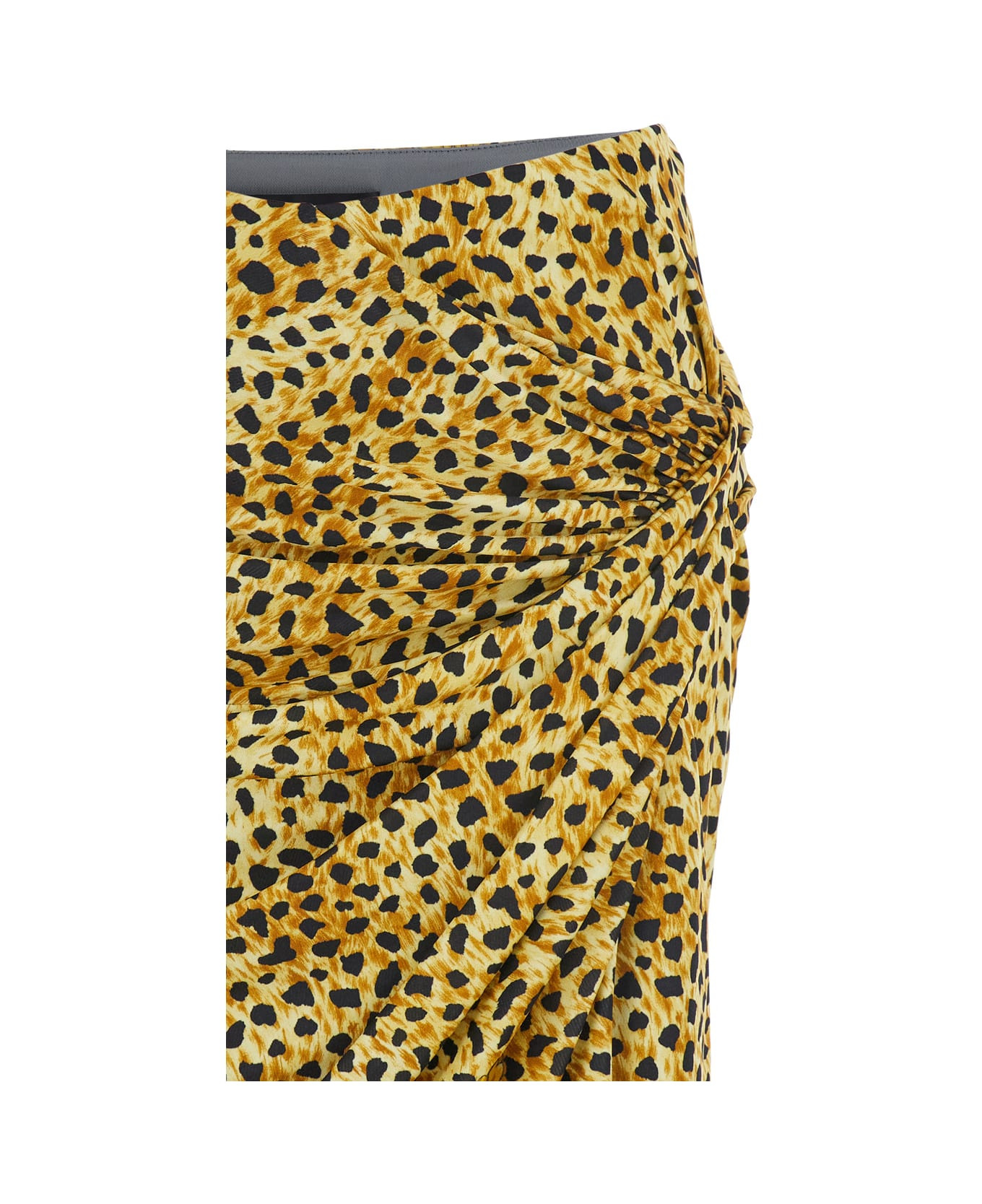 Skirt Cheetah Foulard On Responsible Heavy Viscose Liquid Jersey - 3