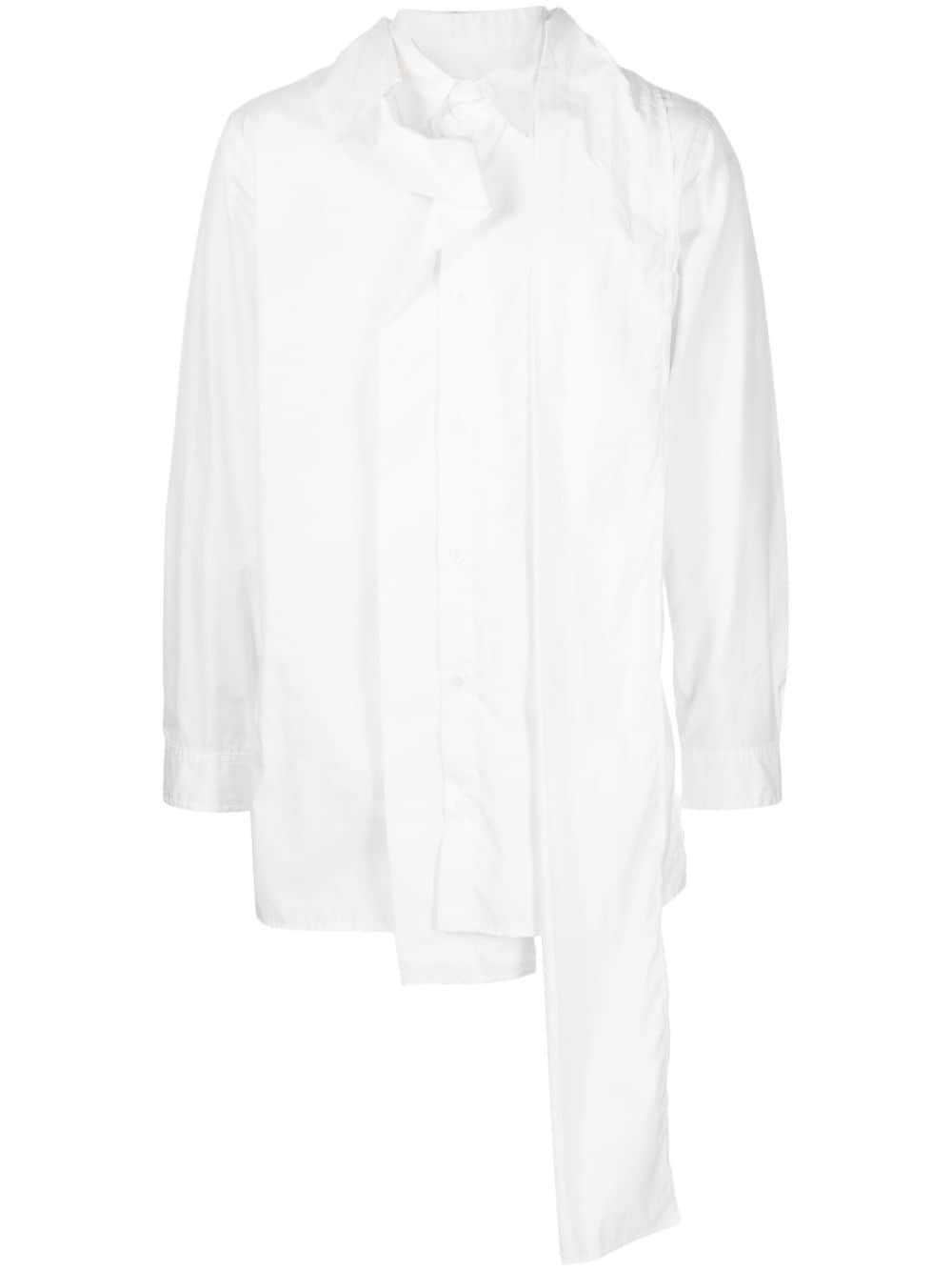 detachable-collar cotton shirt - 1