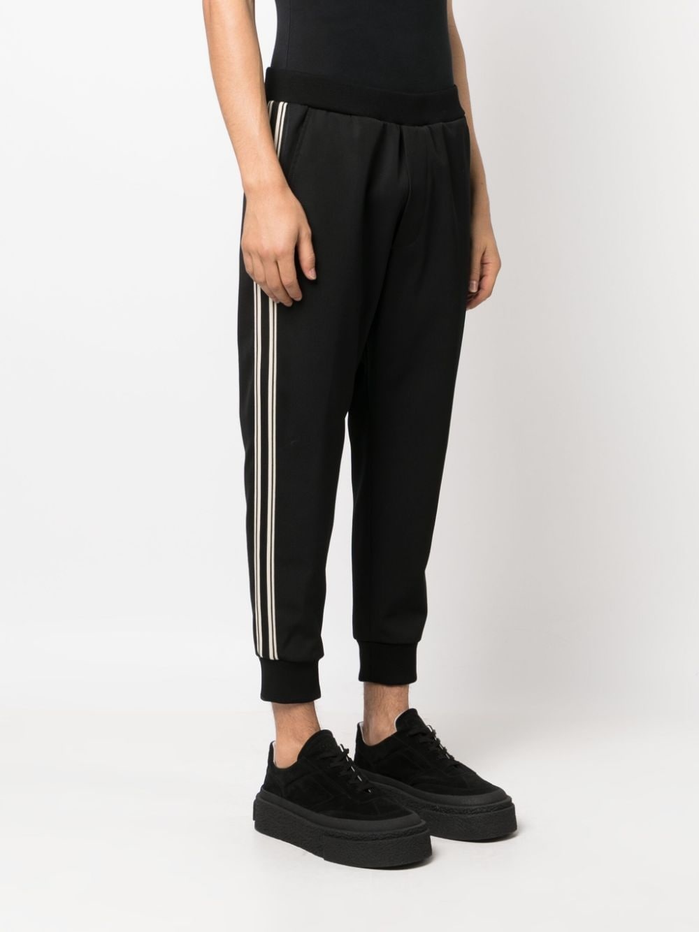logo-embroidered side-stripe trousers - 3