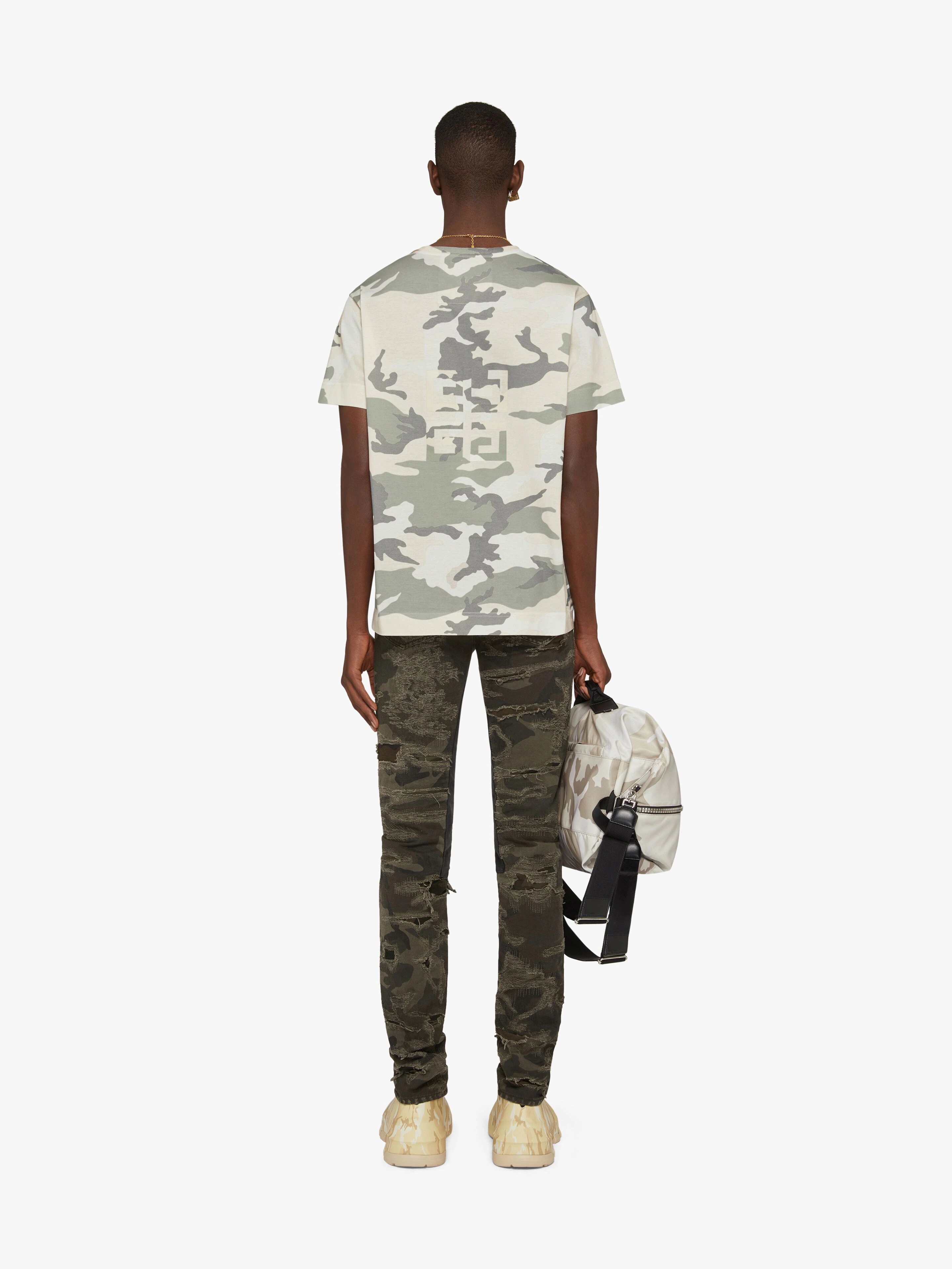 T-SHIRT IN GIVENCHY 4G CAMO JERSEY - 4