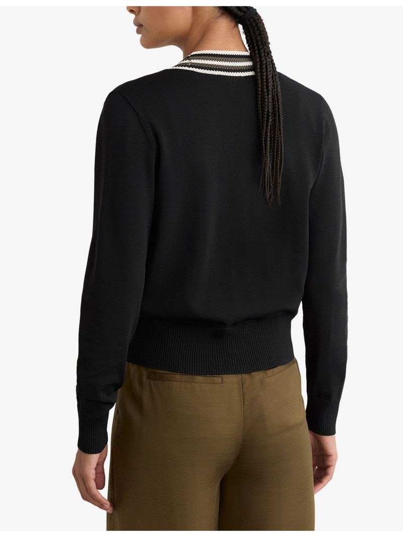Danni Tipped Button-Through Knitted Cardigan 3