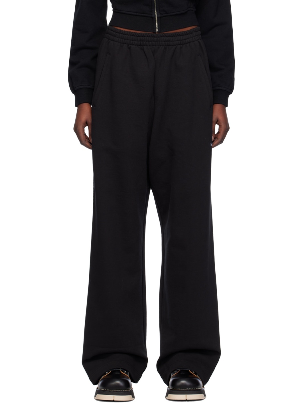 Black Loose Fit Sweatpants - 1