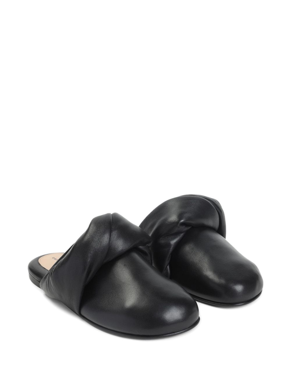 knotted leather mules - 2