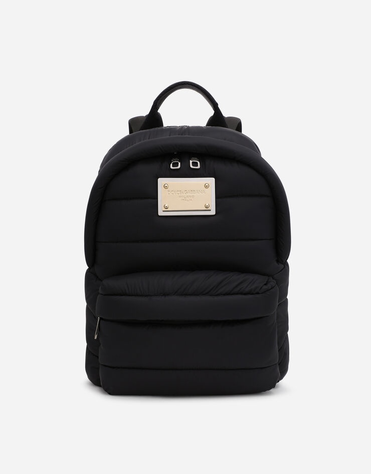Padded nylon backpack - 1