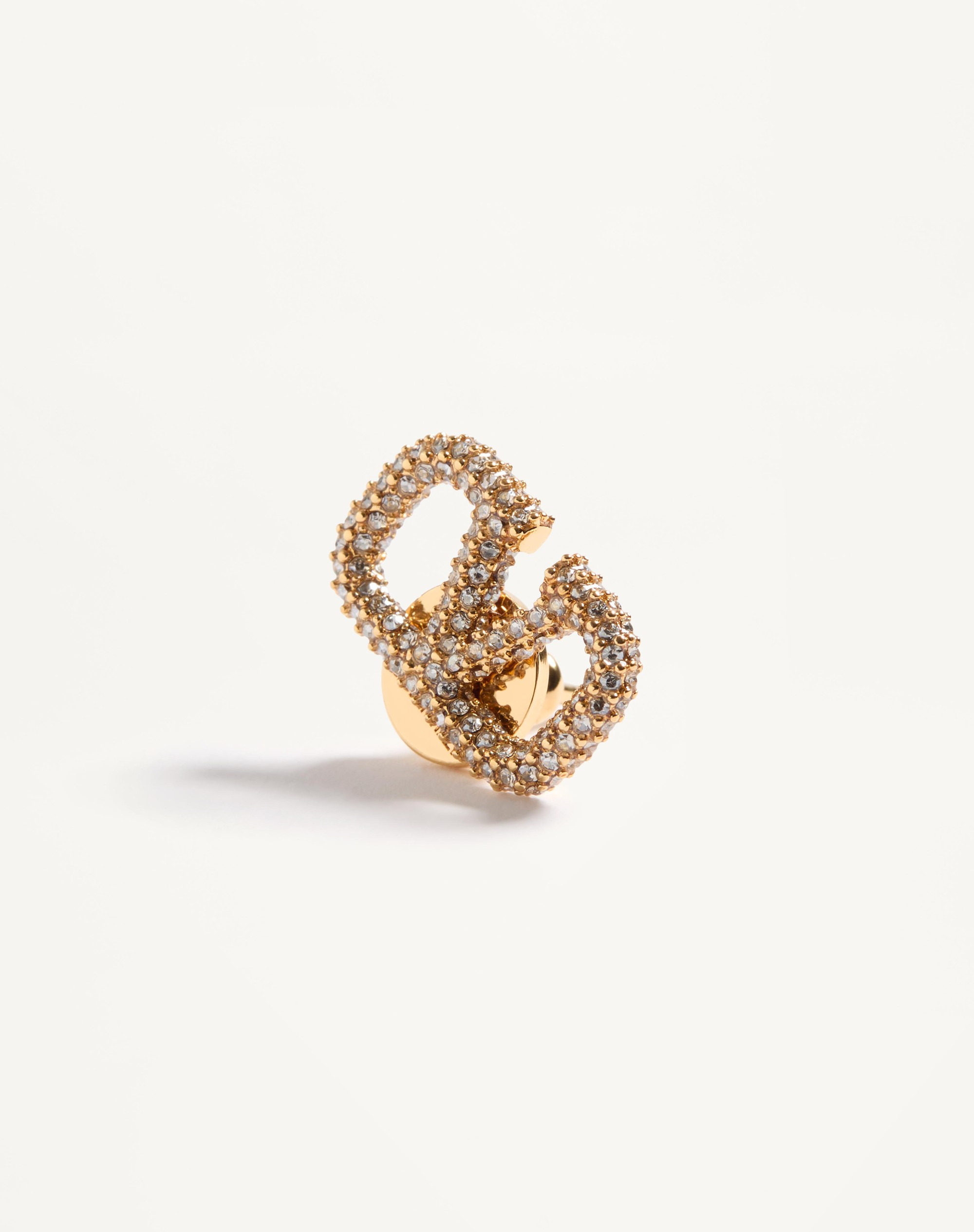 VLOGO SIGNATURE EARRINGS IN METAL AND SWAROVSKI® CRYSTALS - 3