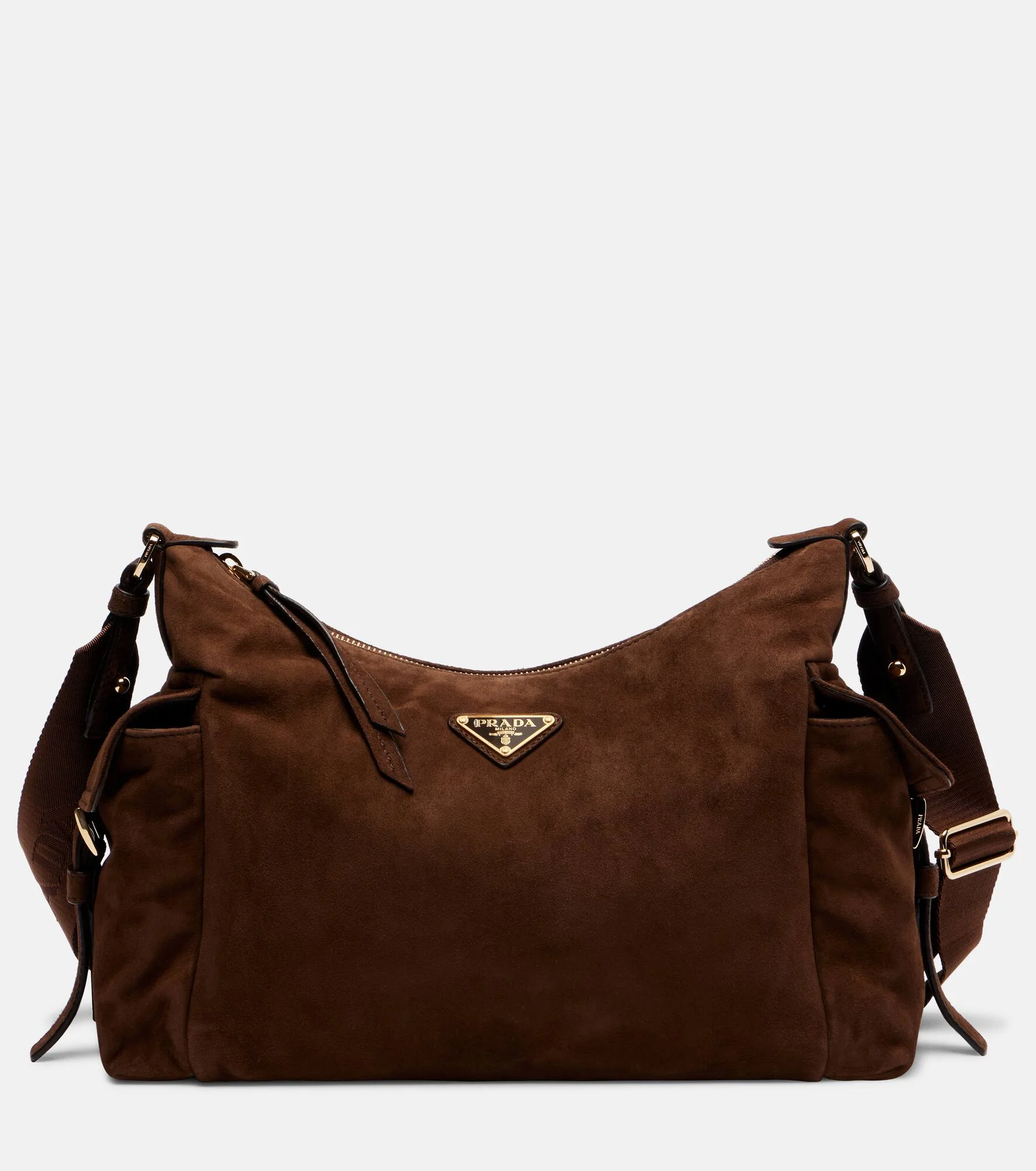 Prada Explore Large suede shoulder bag - 1