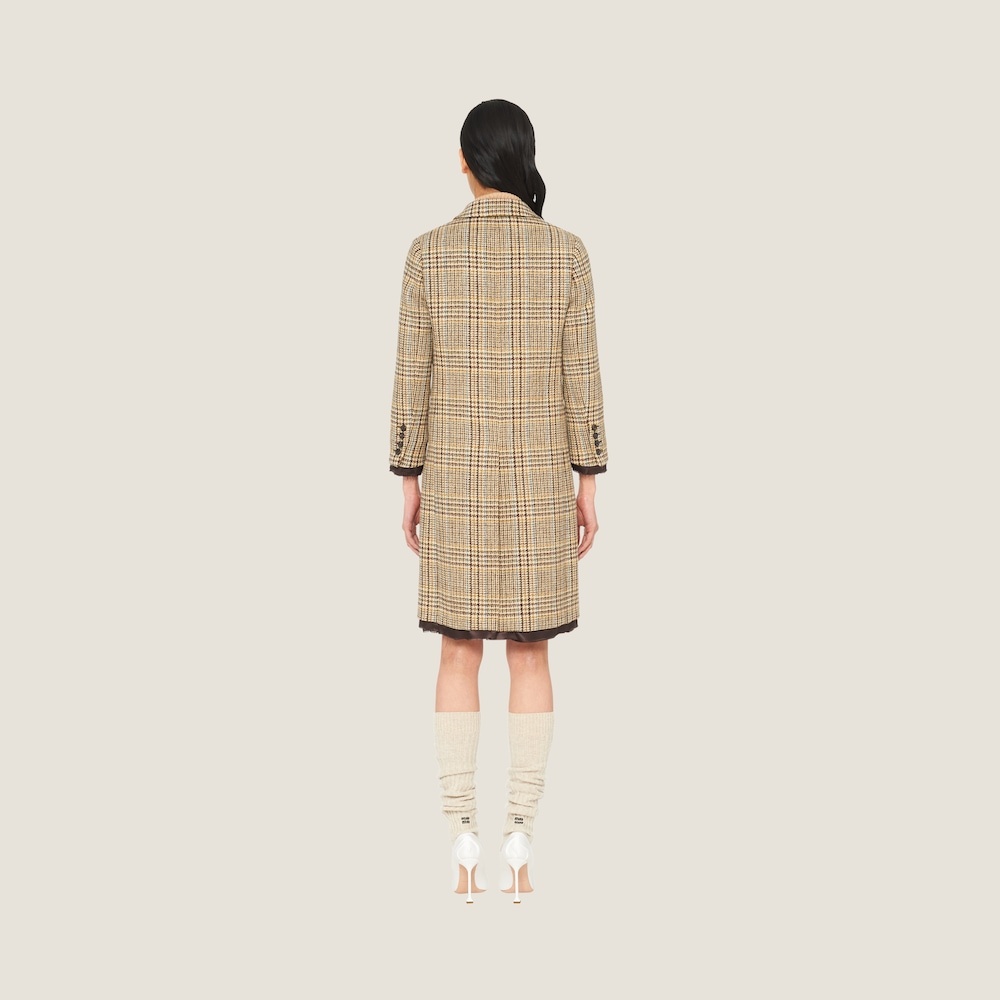 Single-breasted plaid coat - 2