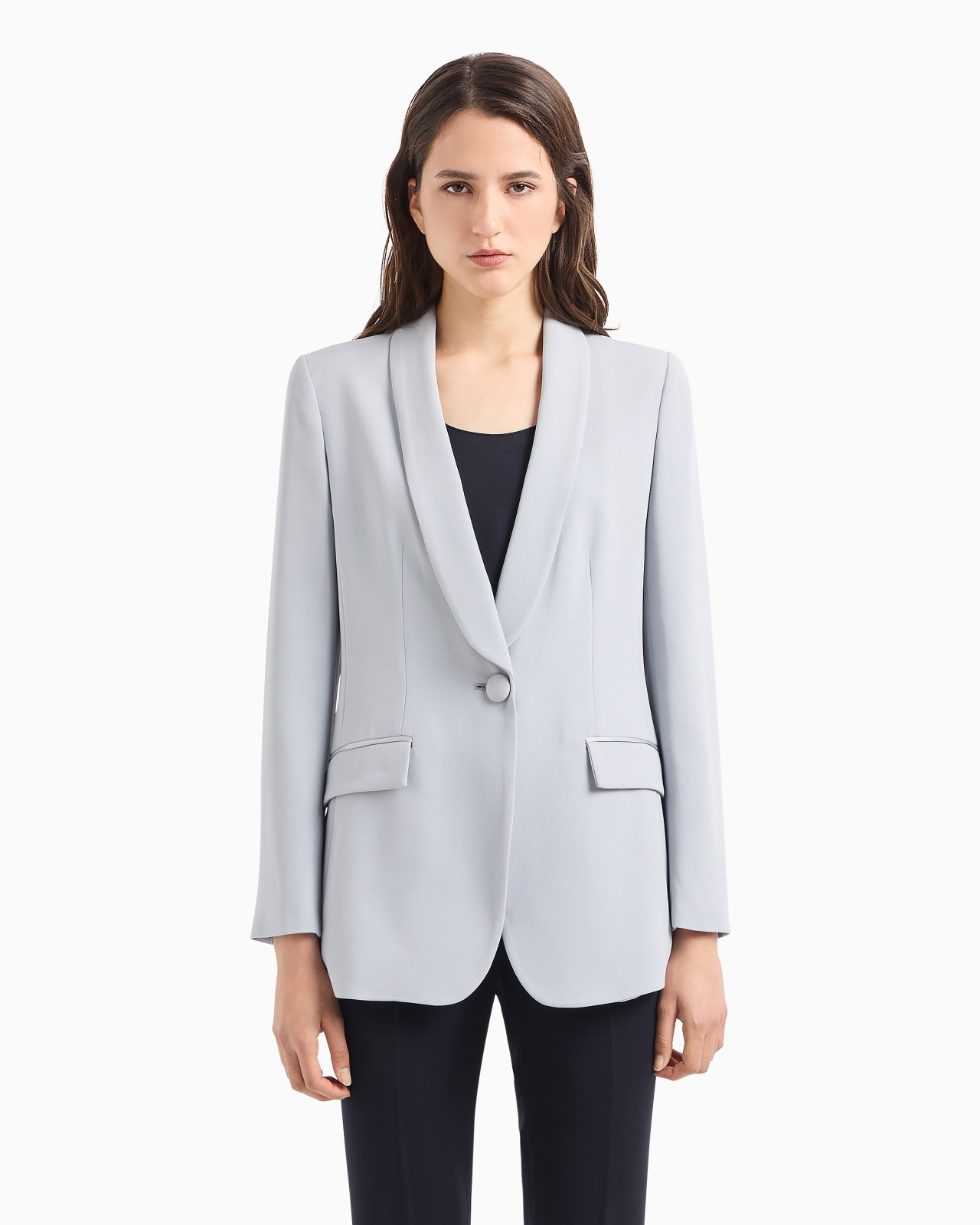 Envers-satin, shawl-collar jacket - 2