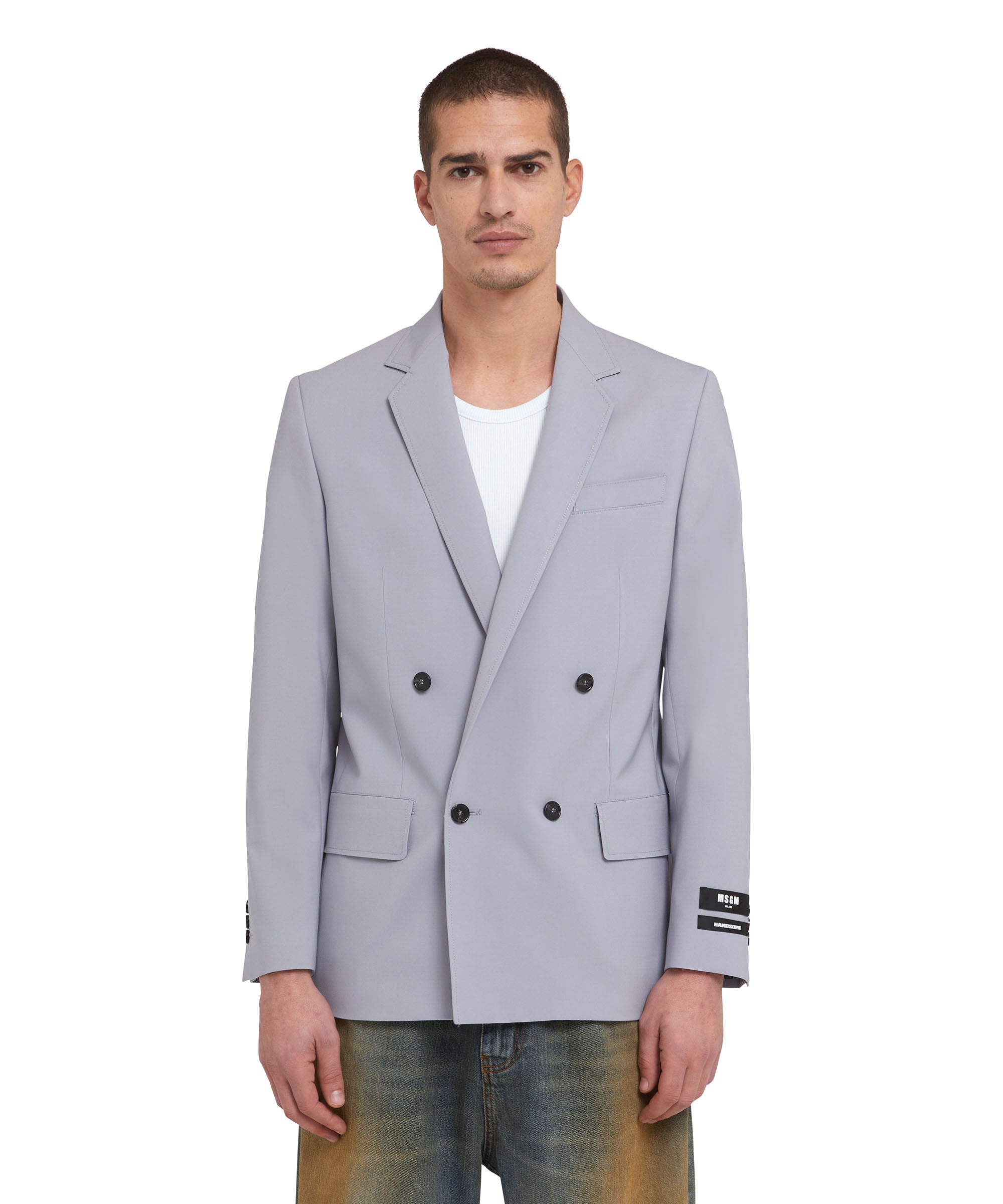 Fresh wool double-breasted jacket - 2
