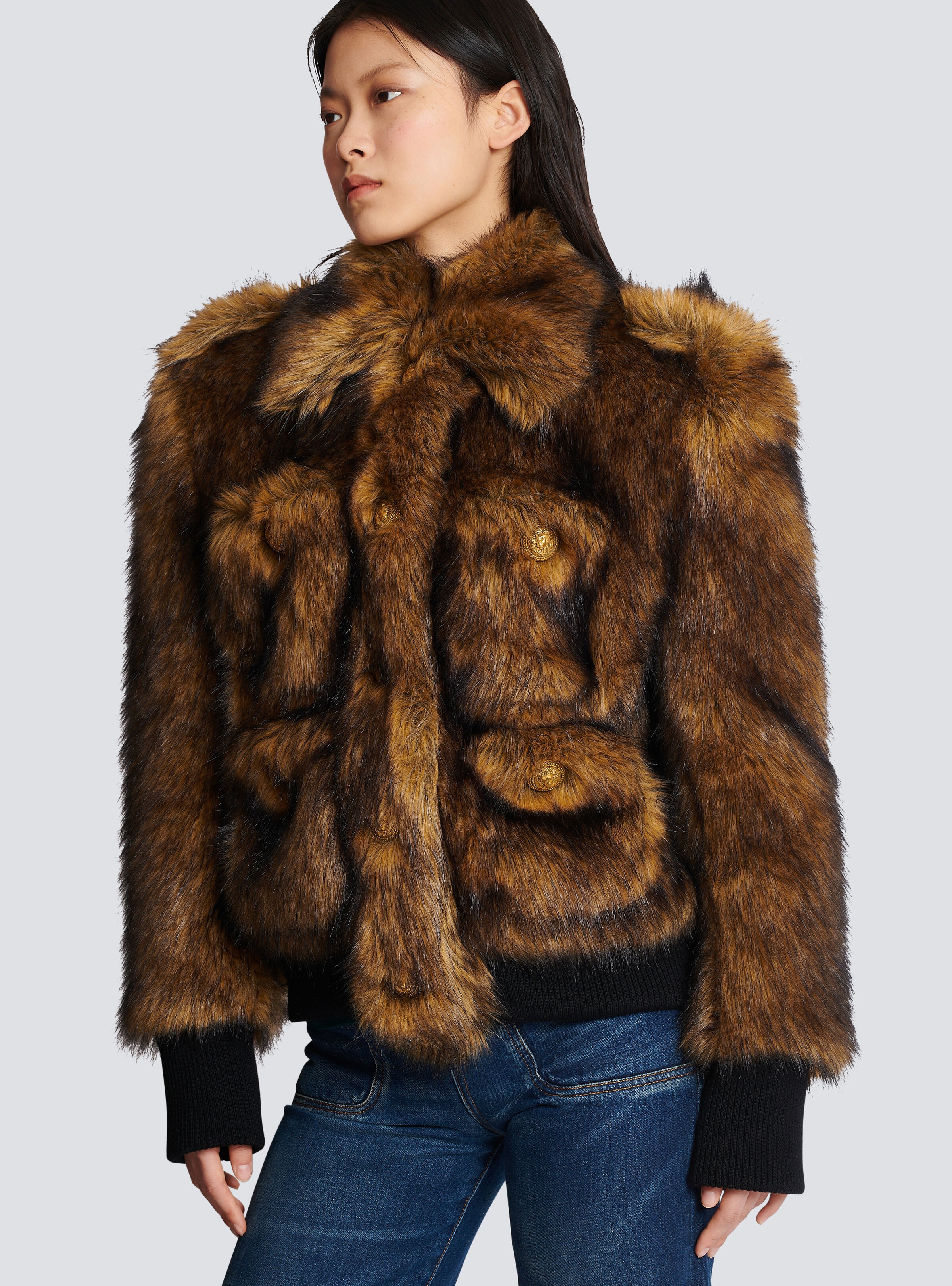 Faux fur jacket - 6