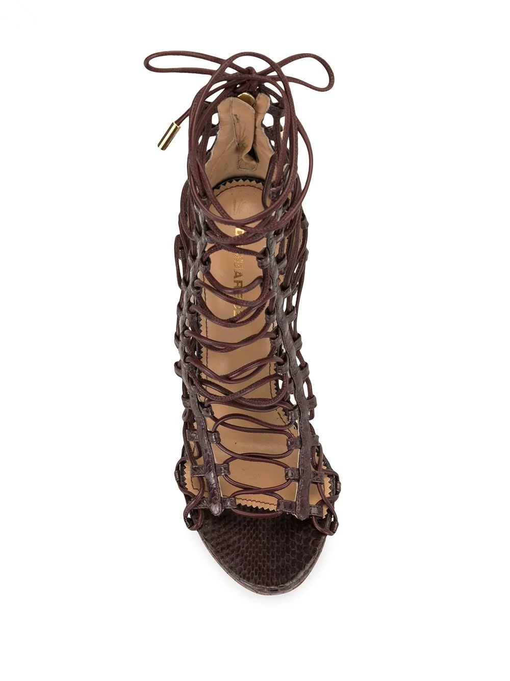 strappy lace-up sandals - 4