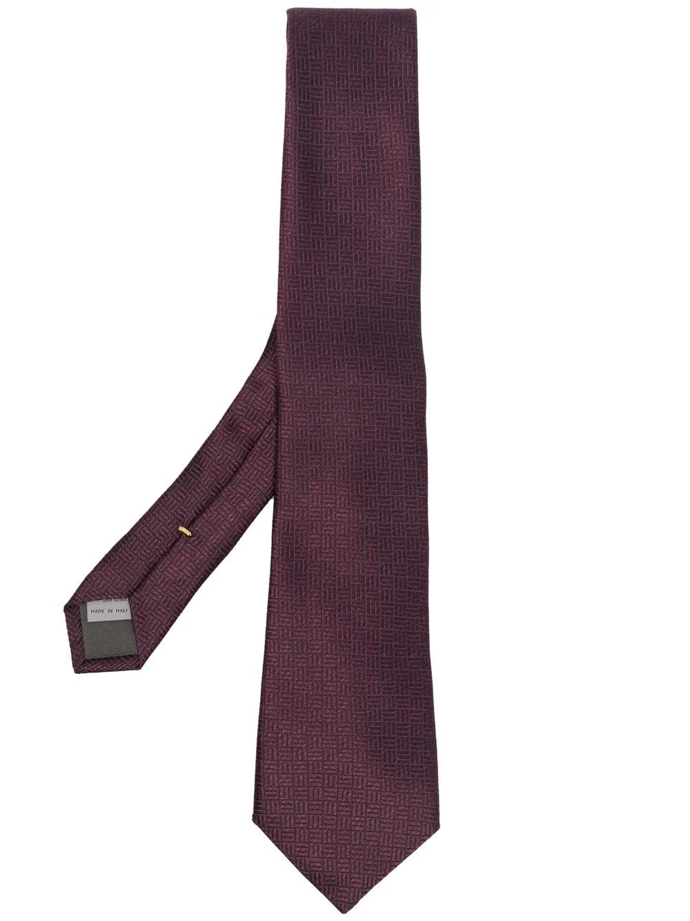 embroidered silk tie - 1