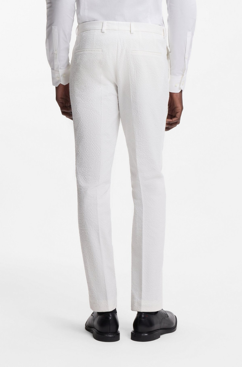 THREE-PIECE EXTRA-SLIM-FIT SUIT IN STRETCH-COTTON SEERSUCKER 7