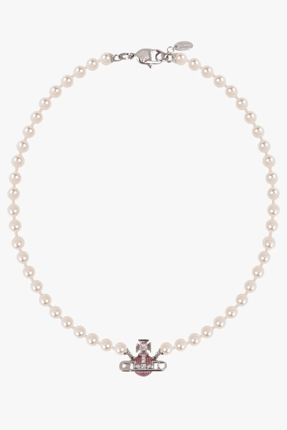 KITTY PEARL NECKLACE | PURPLE/SILVER - 1