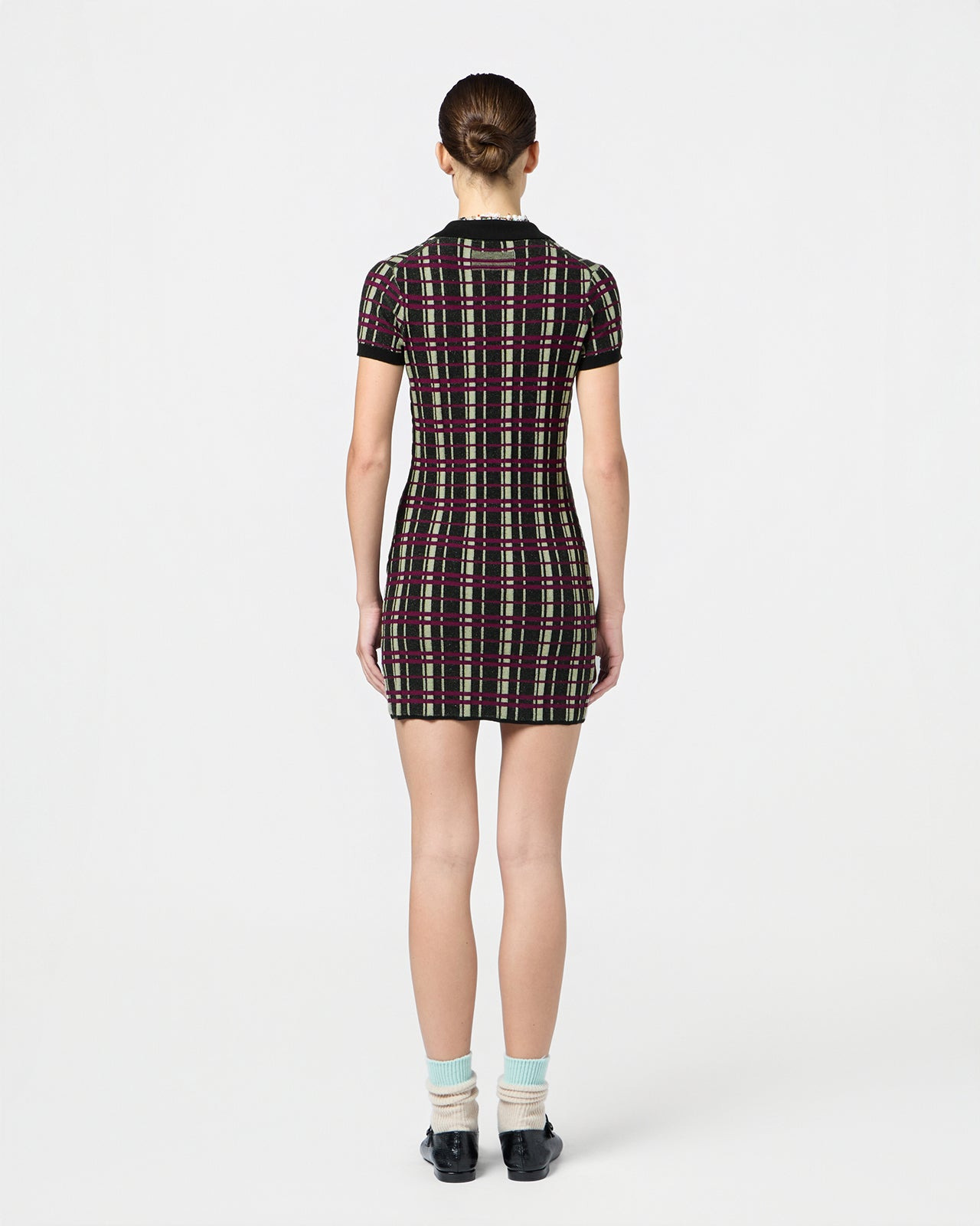 Plaid Polo Dress - 3