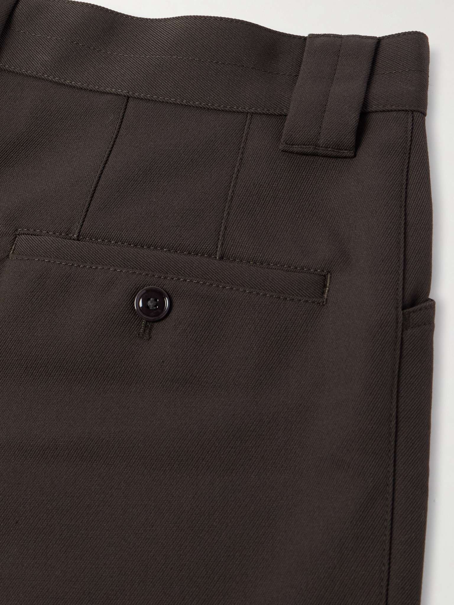 Straight-Leg Pleated Twill Trousers - 5