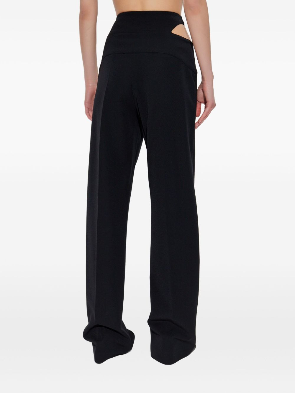 cut-out buckle-detail trousers - 4