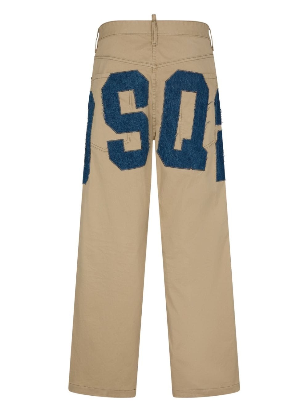 logo-appliquÃ© straight-leg trousers - 2