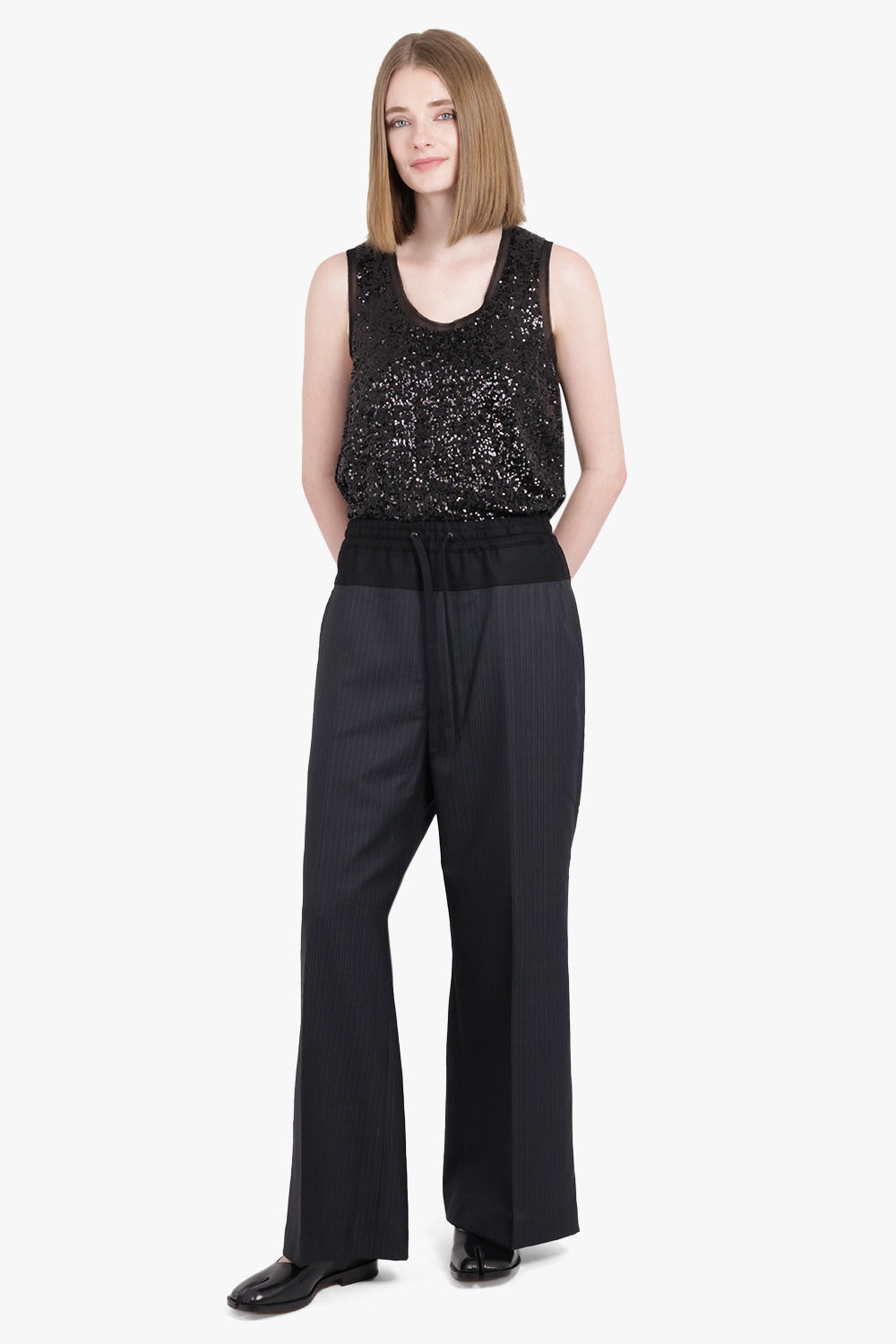 CONTRAST TRACK X SUIT PANT | BLACK/GREY - 2