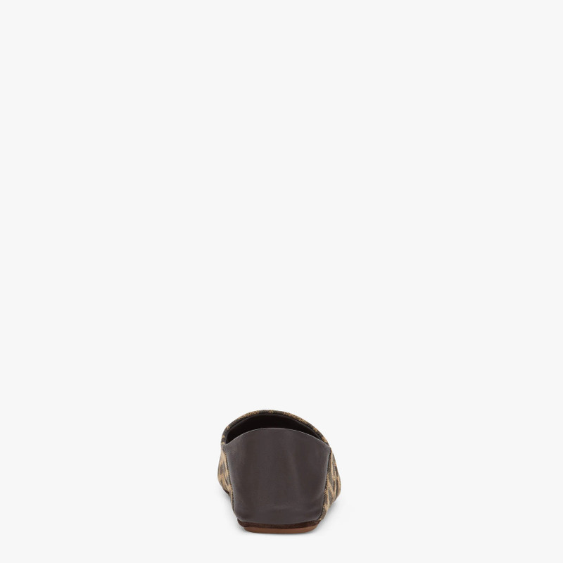 FENDI Brown fabric slippers outlook