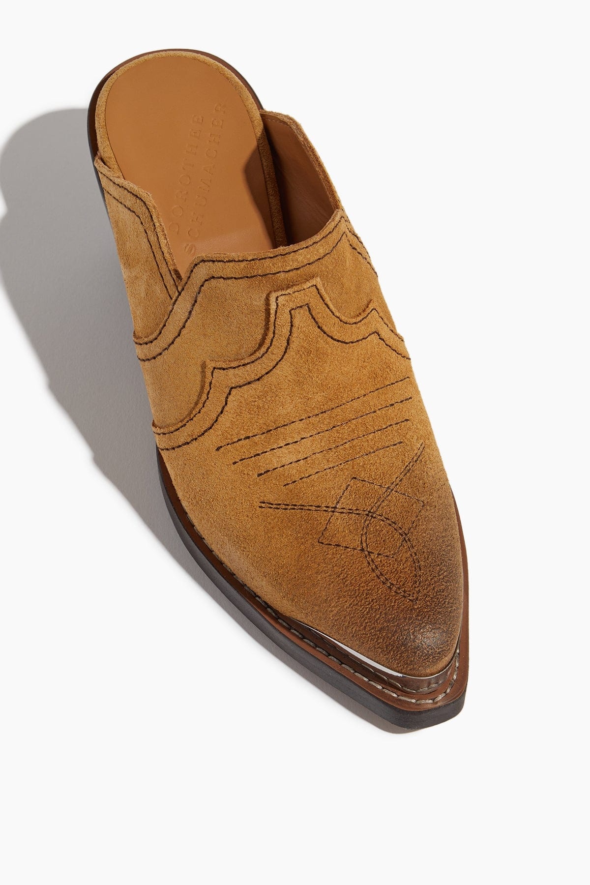 Waxed Statement Mule in Camel - 4