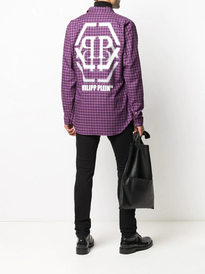 PHILIPP PLEIN long sleeve hexagon plaque shirt outlook