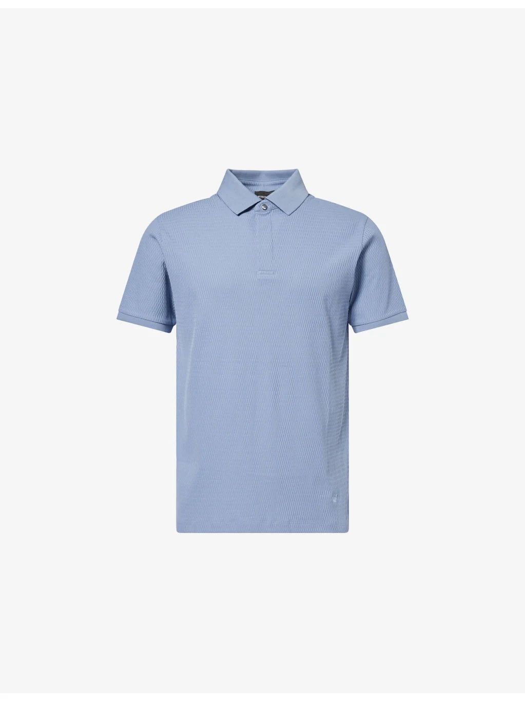 Jacquard Weave Cotton Polo Shirt - 1