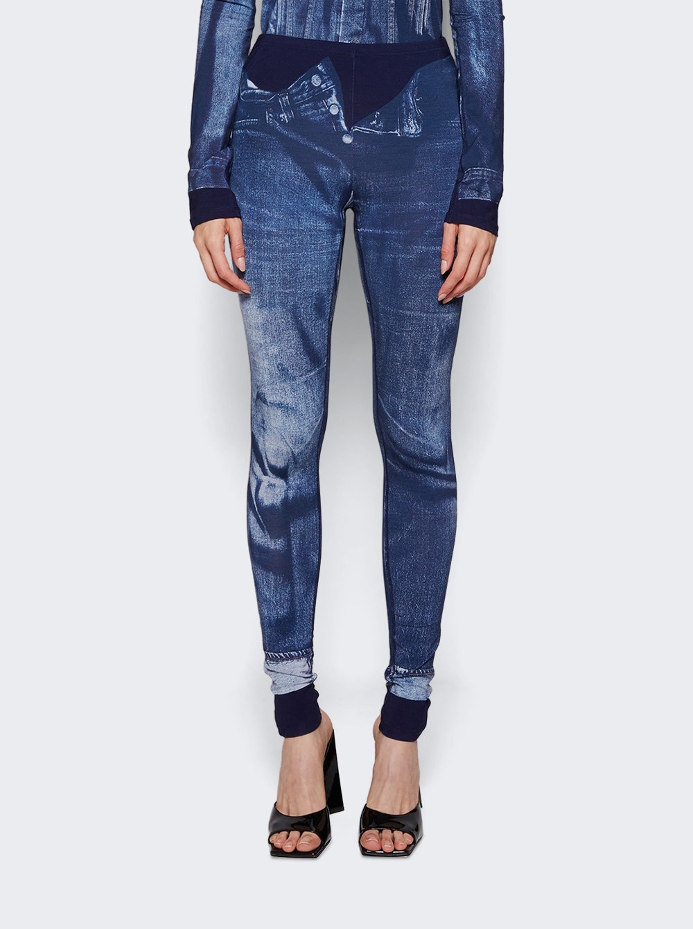 Trompe L'oeil Legging Navy Blue - 4