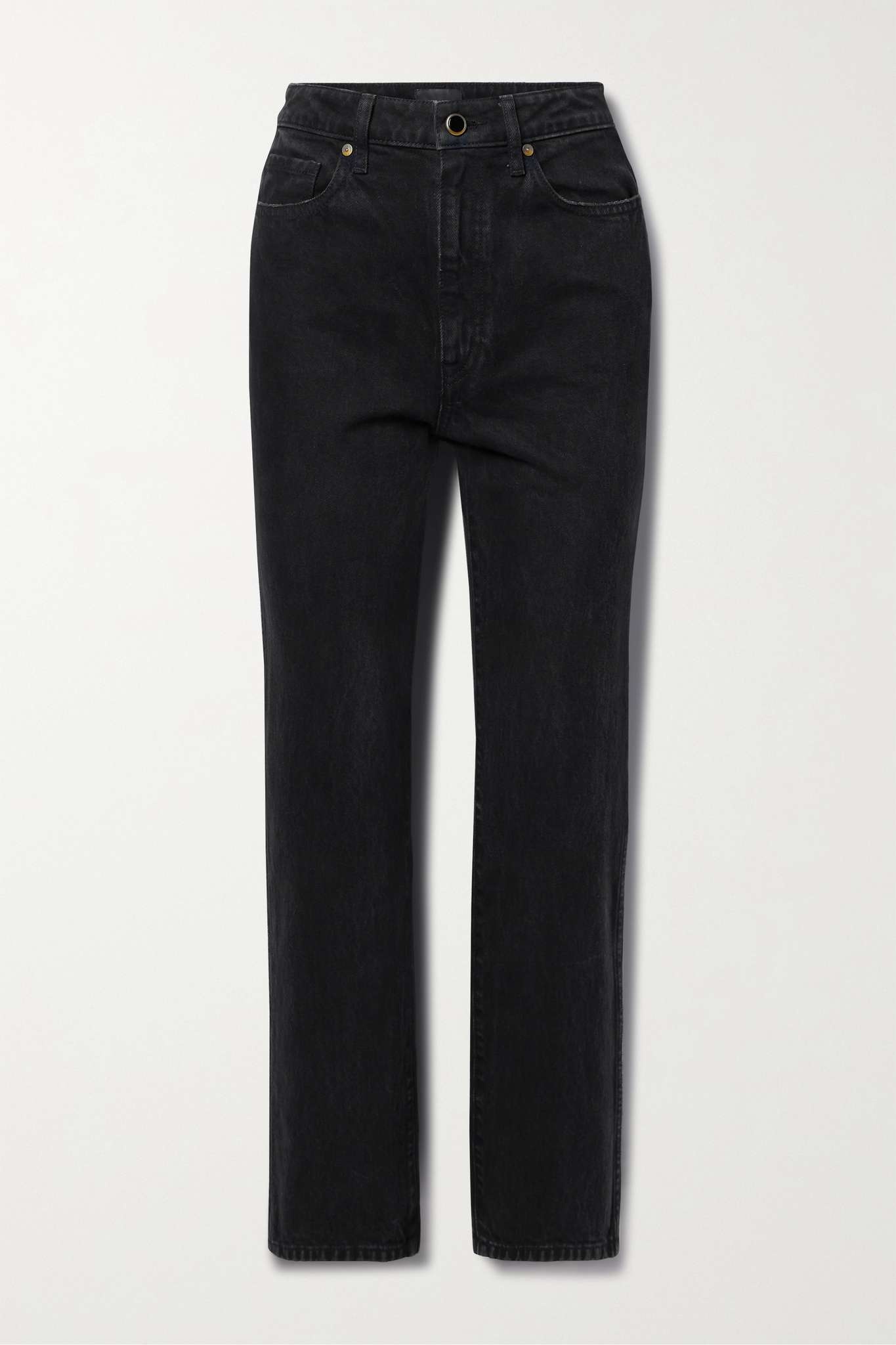 Abigail cropped high-rise straight-leg jeans - 1