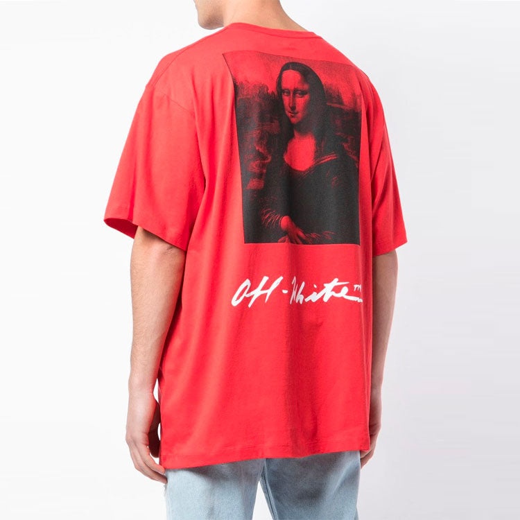 Off-White Mona Lisa Oversized T-Shirt 'Red' OMAA038S191850052010 - 4