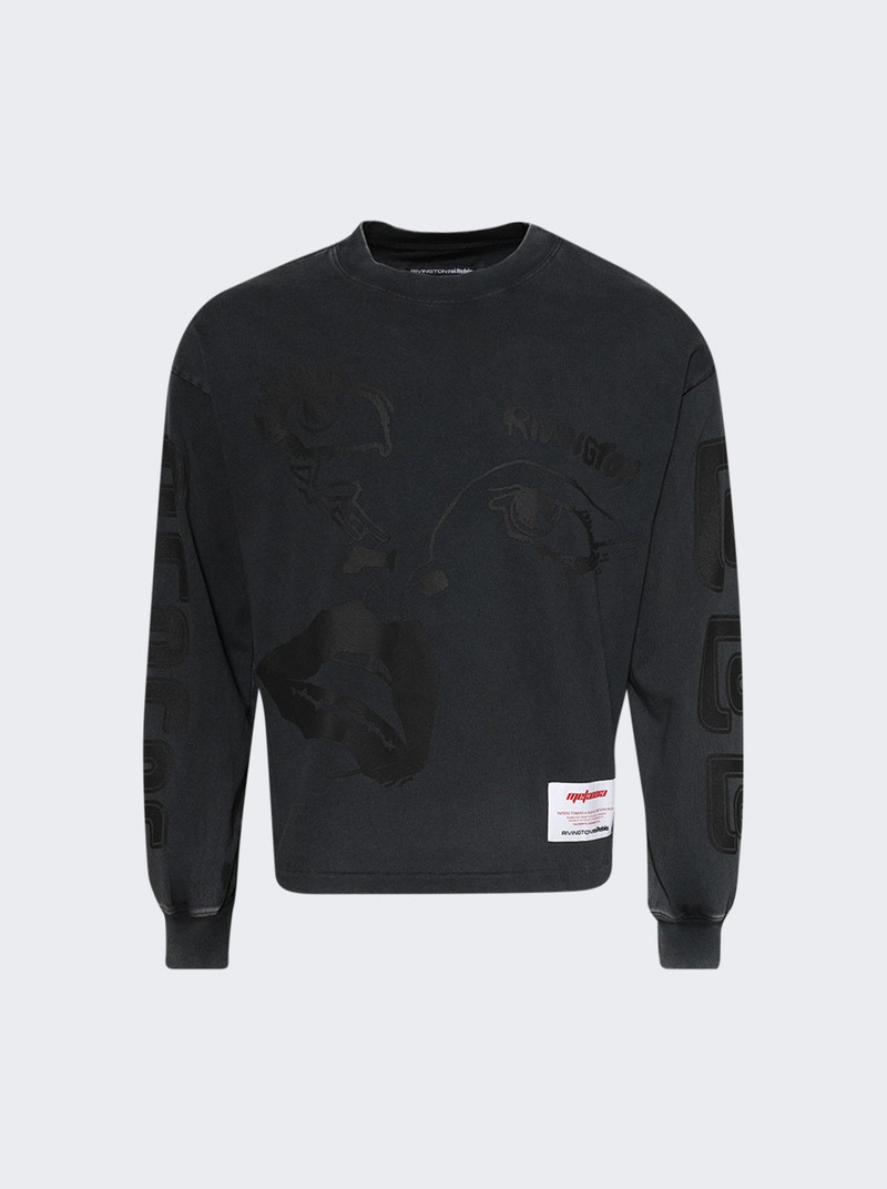 Bad Eyes Garden Long Sleeve Tee Washed Black 1