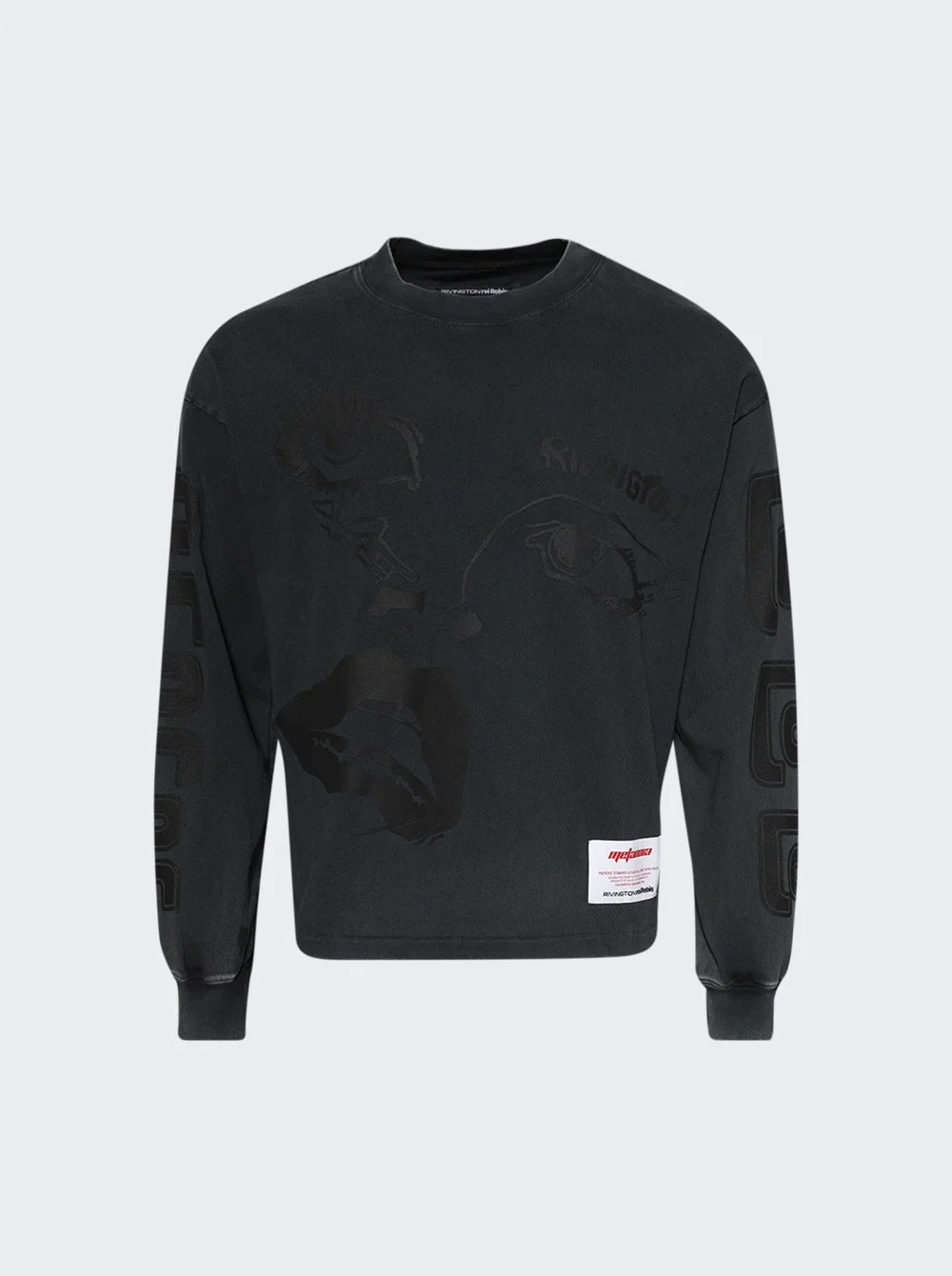 Bad Eyes Garden Long Sleeve Tee Washed Black - 1