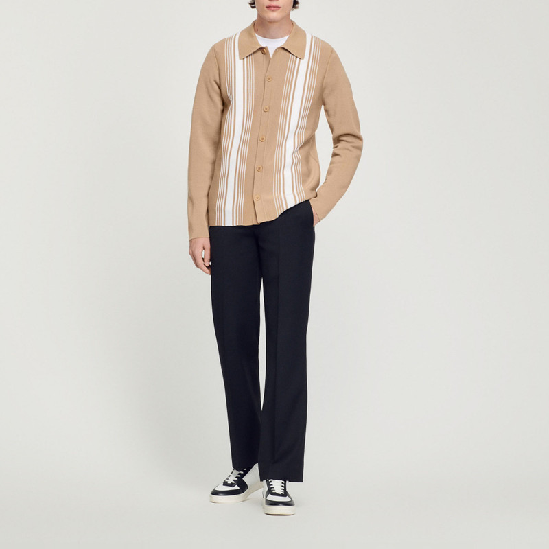 Sandro Cardigan with contrasting embroidery outlook