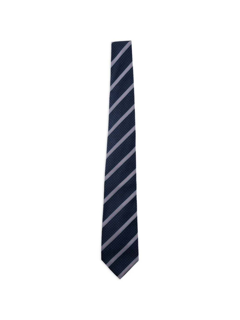 stripe-pattern silk tie - 1