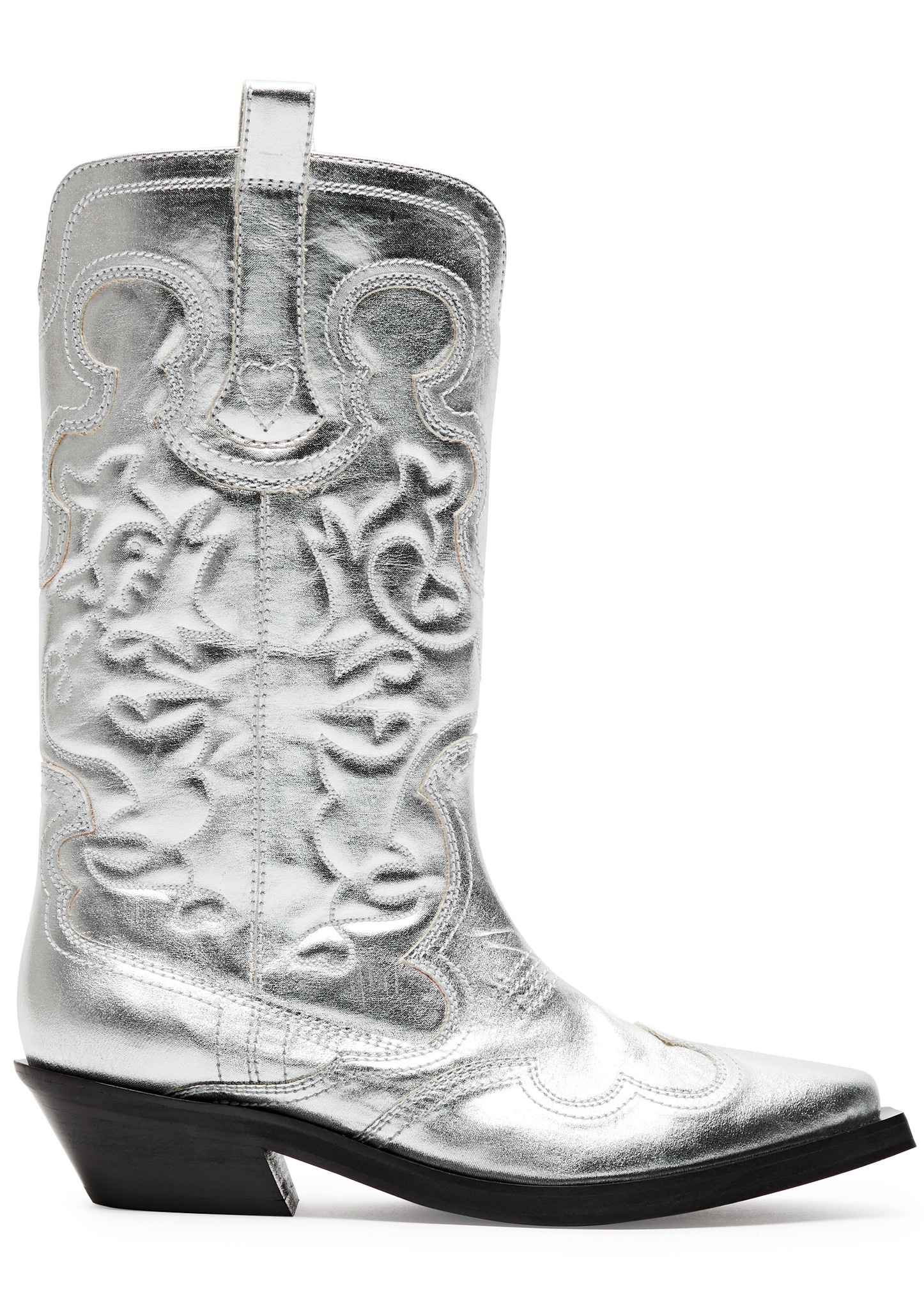 50 metallic leather cowboy boots - 1