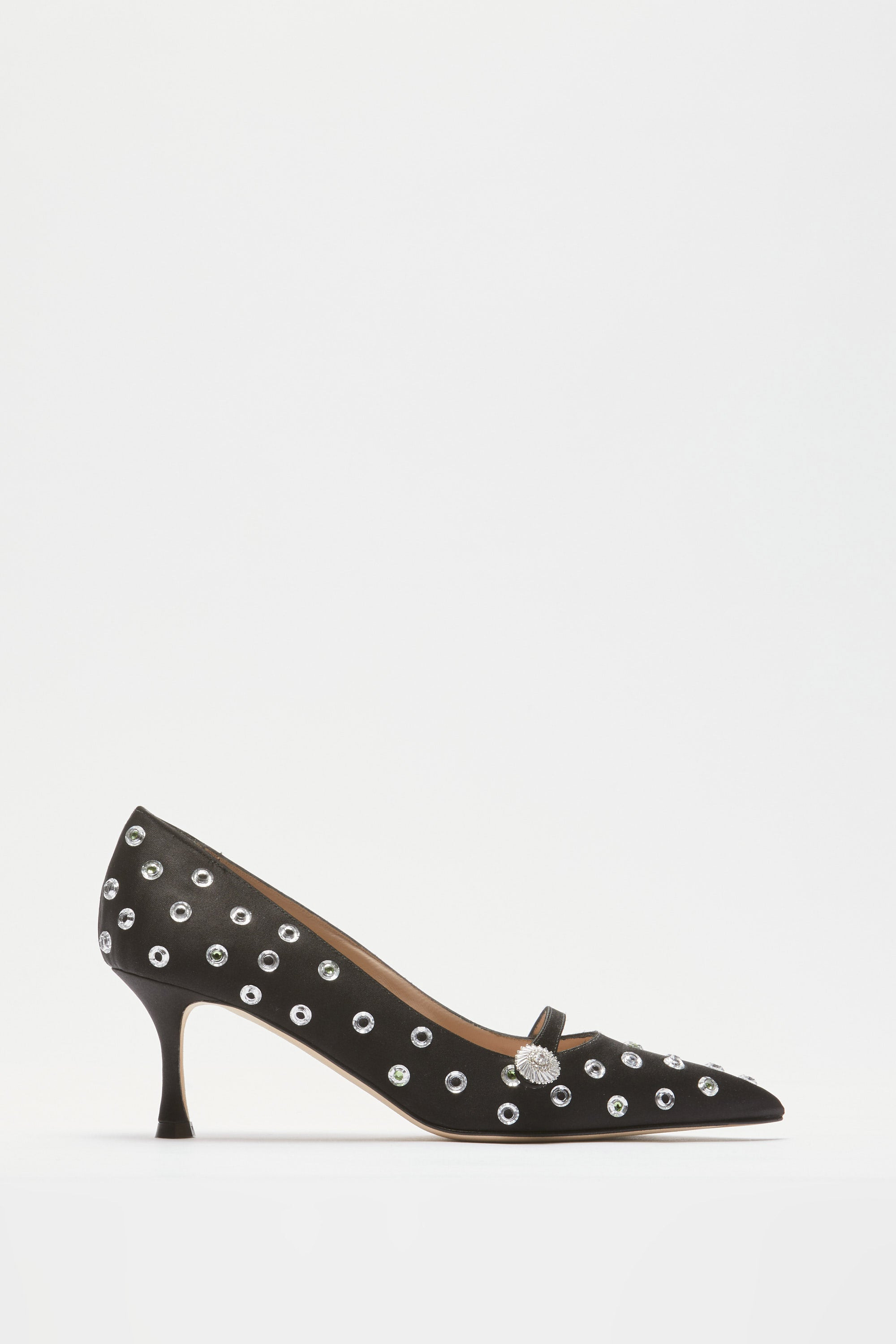 SATIN DÉCOLLETÉ WITH STUDS - 3