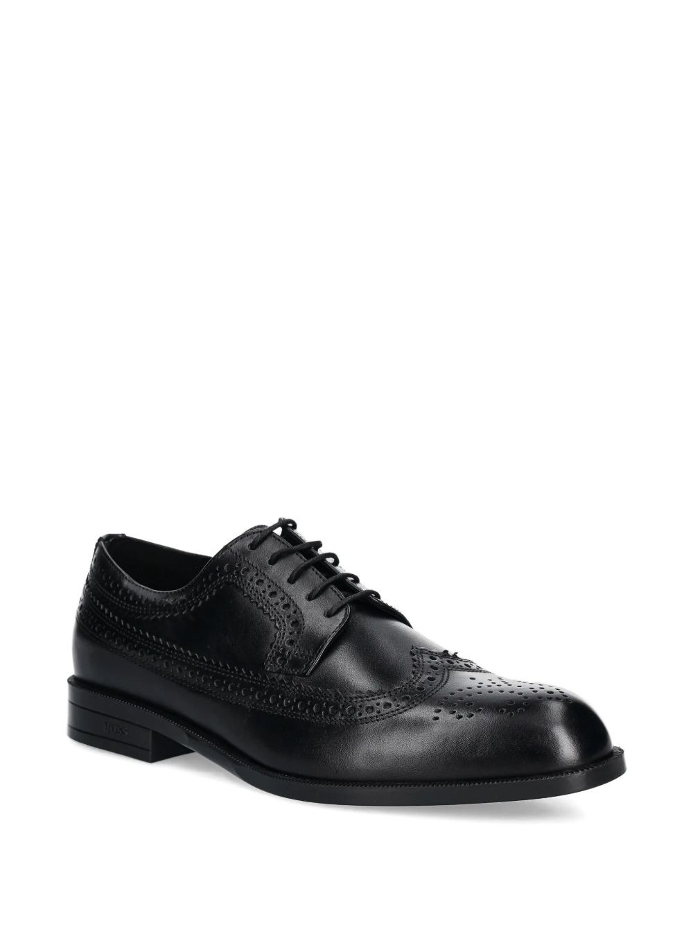 perforated leather lace-up shoes - 2